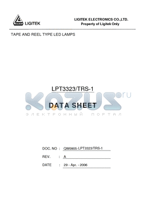 LPT3323-TRS-1 datasheet - TAPE AND REEL TYPE LED LAMPS