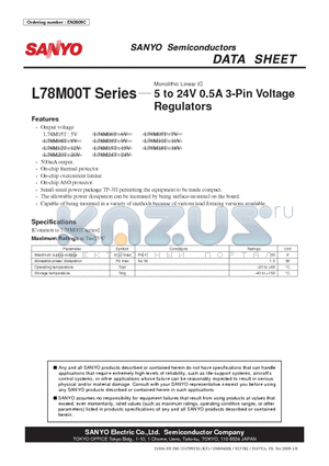 L78M00T datasheet - 5 to 24V 0.5A 3-Pin Voltage Regulators