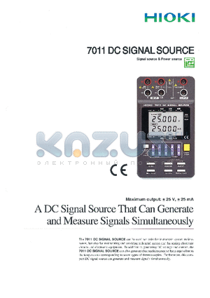 7011 datasheet - DC SIGNAL SOURCE