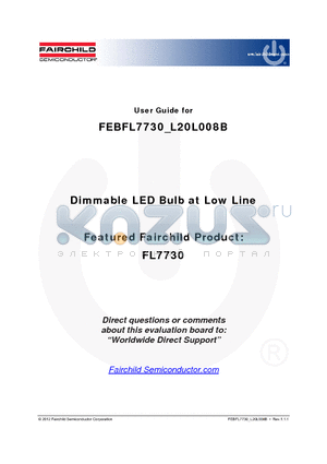 FEBFL7730 datasheet - Dimmable LED Bulb at Low Line