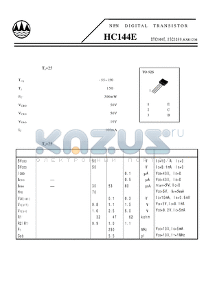 HC144E datasheet - NPN DIGITAL TRANSISTOR