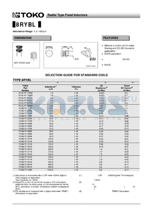 7018LYF-1R2M datasheet - Radial Type Fixed Inductors