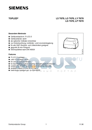 LPT670-J datasheet - TOPLED