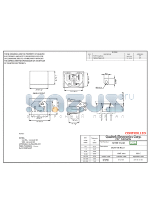 701W-15-21 datasheet - SNAP-IN INLET