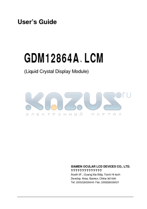 GDM12864A datasheet - Liquid Crystal Display Module