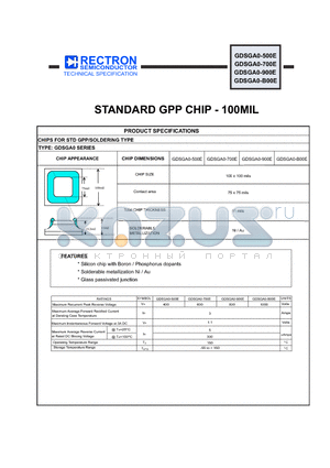 GDSGA0-700E datasheet - STANDARD GPP CHIP - 100MIL