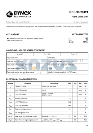 GDU90-20421 datasheet - Gate Drive Unit