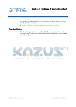 HC321 datasheet - HardCopy III Device