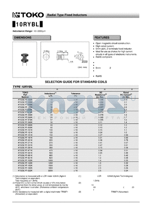 7023LYF-181K datasheet - Radial Type Fixed Inductors