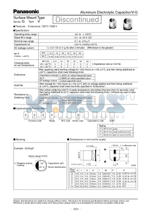 ECEV10G010P datasheet - Aluminum Electrolytic Capacitor/V-G