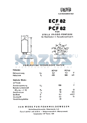 ECF82 datasheet - STEILE TRIODE PENTODE