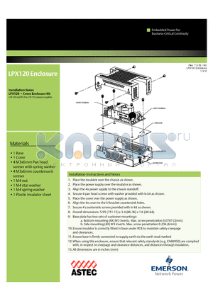 LPX120 datasheet - Enclosure