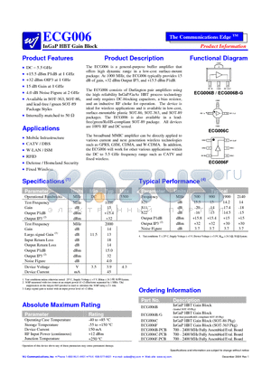 ECG006F datasheet - InGaP HBT Gain Block