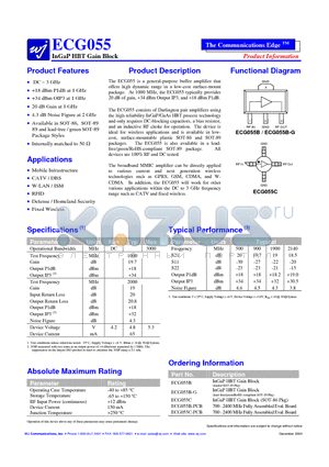 ECG055C datasheet - The Communications Edge