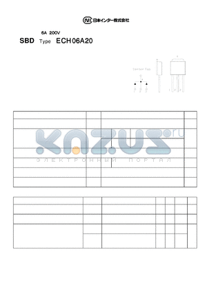 ECH06A20 datasheet - Schottky Barrier Diode