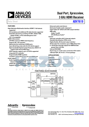 ADV7619KSVZ-P datasheet - Dual Port, Xpressview