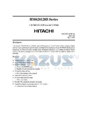 HM628128BLF-7 datasheet - 1 M SRAM (128-KWORD X 8 BIT)