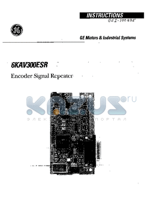 GEI-100335 datasheet - ENCODER SIGNAL REPEATER