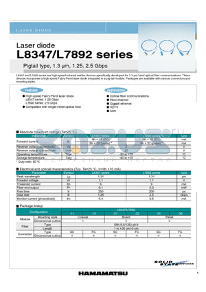 L8347-11 datasheet - Laser diode