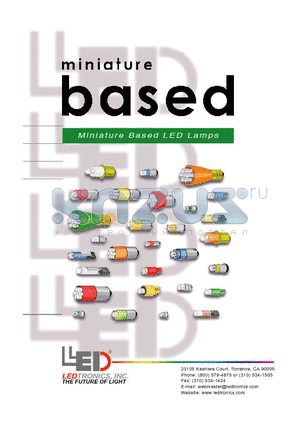 FF120-0UY-018P datasheet - Miniature Based LED Lamps