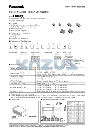 ECHU01332GX5 datasheet - Plastic Film Capacitors