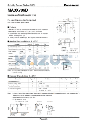 MA786WA datasheet - Silicon epitaxial planar type