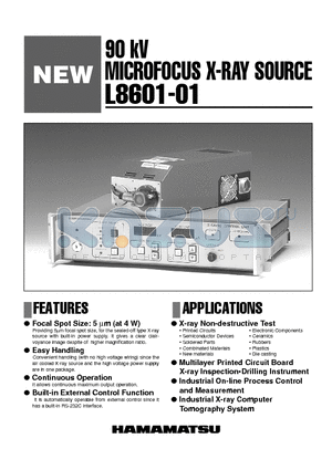 L8601-01 datasheet - 90KV MICROFOCUS X-RAY SOURCE