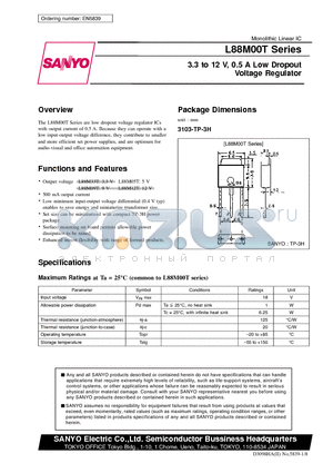L88M00T_09 datasheet - 3.3 to 12 V, 0.5 A Low Dropout Voltage Regulator
