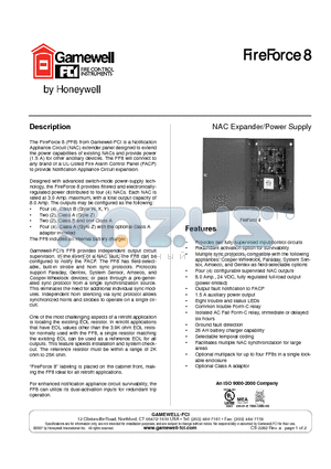 FF8-MP datasheet - NAC Expander/Power Supply