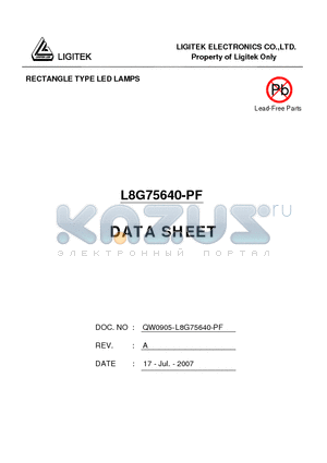 L8G75640-PF datasheet - RECTANGLE TYPE LED LAMPS