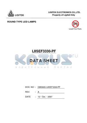 L8SEF3330-PF datasheet - ROUND TYPE LED LAMPS