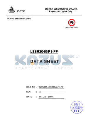 L8SR2040 datasheet - ROUND TYPE LED LAMPS