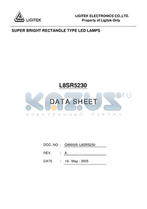 L8SR5230 datasheet - SUPER BRIGHT RECTANGLE TYPE LED LAMPS