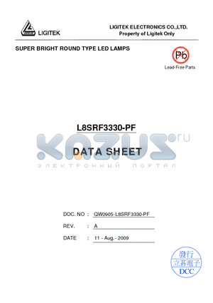 L8SRF3330-PF datasheet - SUPER BRIGHT ROUND TYPE LED LAMPS