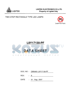 L8Y17130-PF datasheet - TWO STEP RECTANGLE TYPE LED LAMPS