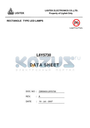 L8Y5730 datasheet - RECTANGLE TYPE LED LAMPS