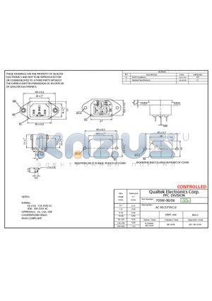 703W-00-06 datasheet - AC RECEPTACLE