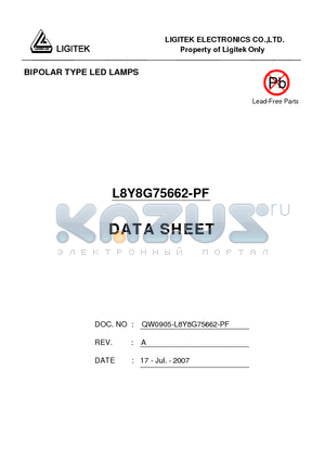 L8Y8G75662-PF datasheet - BIPOLAR TYPE LED LAMPS