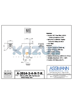 AE10396 datasheet - PCB JACK, 8P8C