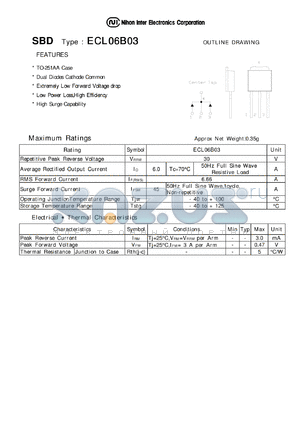 ECL06B03 datasheet - Schottky Barrier Diode