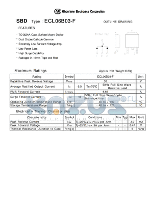 ECL06B03-F datasheet - Schottky Barrier Diode