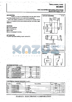 MC2841 datasheet - FOR HIGH SPEED SWITCHING APPLICATION SILICON EPITAXIAL TYPE