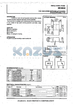 MC2844 datasheet - FOR HIGH SWITCHING APPLICATION SILICON EPITAXIAL TYPE