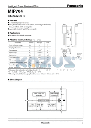 MIP704 datasheet - Silicon MOS IC