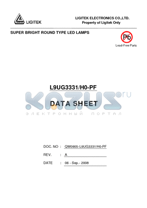 L9UG3331 datasheet - SUPER BRIGHT ROUND TYPE LED LAMPS