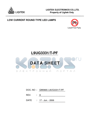 L9UG3331-T-PF datasheet - LOW CURRENT ROUND TYPE LED LAMPS