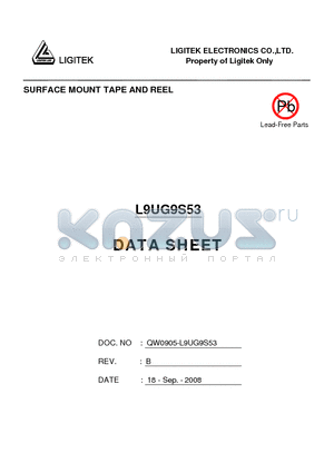 L9UG9S53 datasheet - SURFACE MOUNT TAPE AND REEL