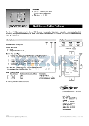 7041-10-C3 datasheet - Station Enclosure