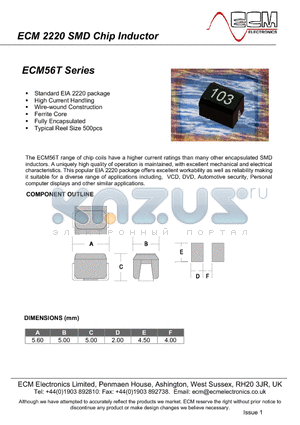 ECM56T-181 datasheet - SMD Chip Inductor