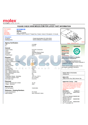 70430-0083 datasheet - 2.54mm (.100